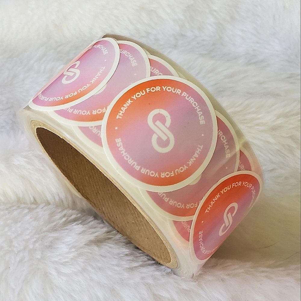 Roll of 300 Thank you for your Purchase P Posh logo stickers